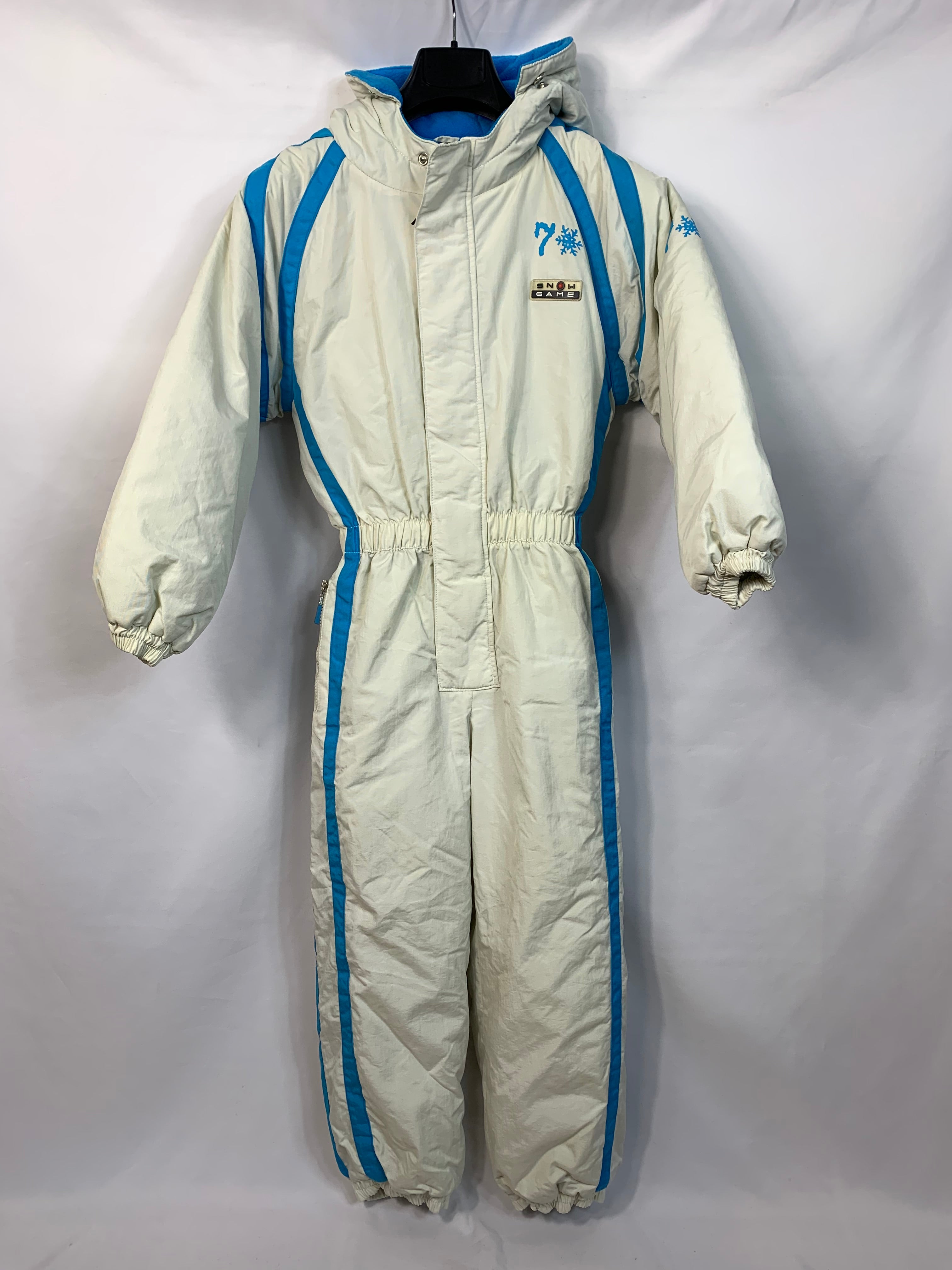 TAGLIA 8 ANNI - Tuta intera Snow game bianca